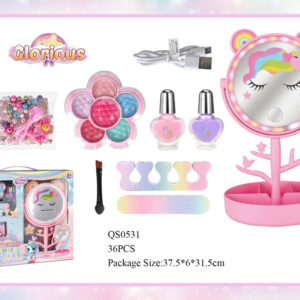 SET MAQUILLAJE C/ESPEJO 37X31CM CAJA