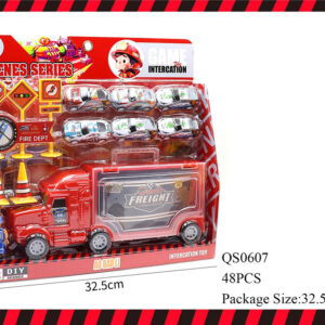 SET CAMION C/ACCESORIOS CARRO 32X31CM BLISTER