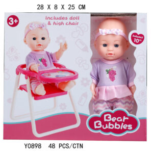 MUÑECA BEBE 10" C/SILLA CAJA