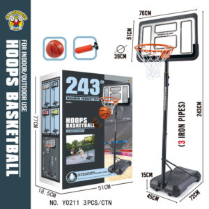 TABLERO BASKET C/BASE PISO 243CM