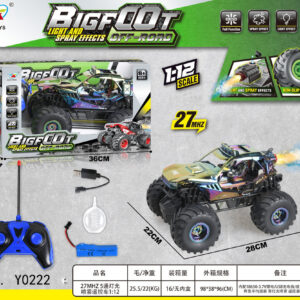 JEEP A CONTROL C/SPRAY+LUZ 1:12