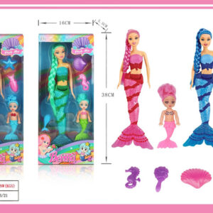 MUÑECA 14" SIRENA C/ACCESORIOS CAJA