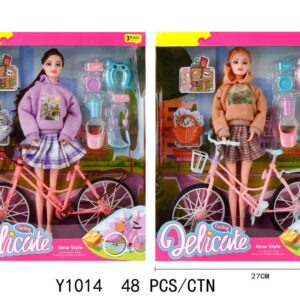 MUÑECA 11" C/BICICLETA CAJA