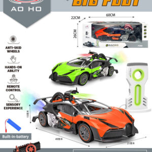 CARRO DEPORTIVO C/HUMO+LUZ A CONTROL 1:10