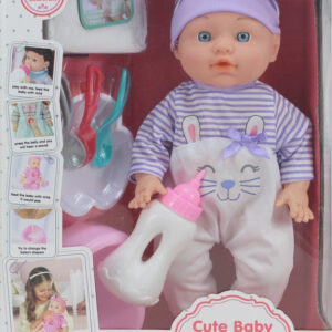MUÑECA BEBE 13" C/ACCESORIOS CAJA