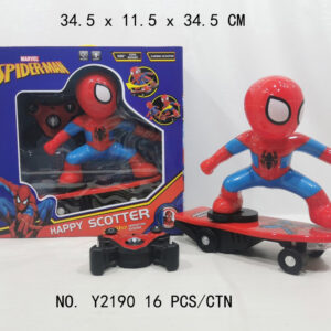 FIGURA SUPERHEROE C/PATINETA A CONTROL REMOTO