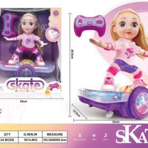 MUÑECA C/FUNCION PATINETA LUZ+MUSICA A CONTROL REMOTO