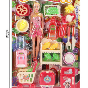 SET COCINA C/MUÑECA 31X43CM BLISTER
