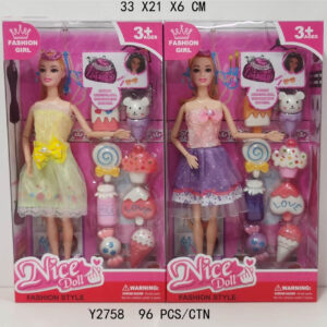 MUÑECA 11.5" C/ACCESORIOS CAJA