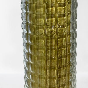 FRASCO CRISTAL C/TAPA METAL 13.6X13.6X27.3CM