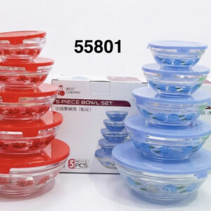SET ENVASE CRISTAL C/TAPA 5/1 C/DISEÑO