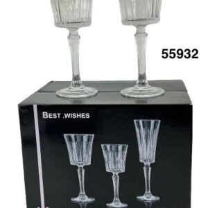 SET COPA CRISTAL VINO ORILLA DOR 8.5X20.5CM 6/1
