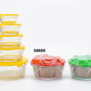 SET FUENTE CRISTAL C/TAPA 5/1