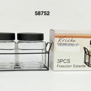 SET FRASCO CRISTAL 500ML C/ESTANTE 3/1