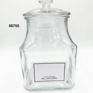 FRASCO C/TAPA CRISTAL 1200ML 11.5X11.5X18.8CM