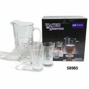 SET JARRA CRISTAL C/VASOS 6+1