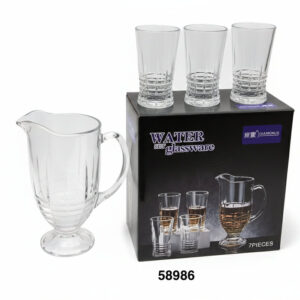 SET JARRA CRISTAL C/VASOS 6+1