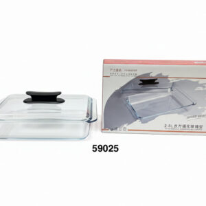 PYREX CRISTAL RECTANGULAR C/TAPA 2.8LT 33X21X6CM