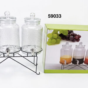 SET JARRON CRISTAL C/ESTANTE 3/1 15.5X32CM