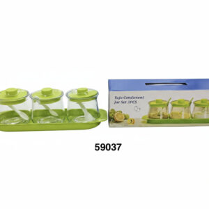 SET FRASCO CRISTAL C/CUCHARA 3/1