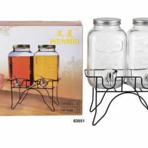 SET JARRON CRISTAL 2/1 C/BASE 4L+4L