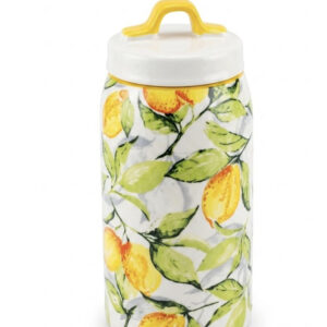 ENVASE PORCELANA C/TAPA LIMONES 9.5X23.5CM