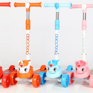 PATINETA UNICORNIO C/LUZ 54X34X62-76CM