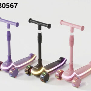 PATINETA 3 RUEDAS C/LUZ 55X28X64-80CM