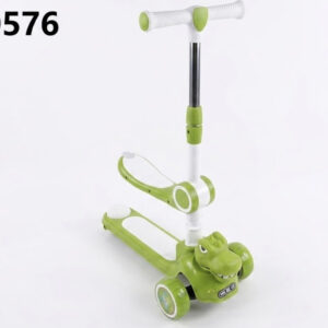PATINETA C/ASIENTO+LUZ DINO 60X28X70-77CM